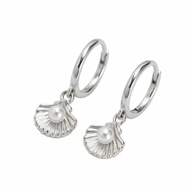 Boucles d'Oreille Coquillage Perlé Nacréa - Argent Sterling 925