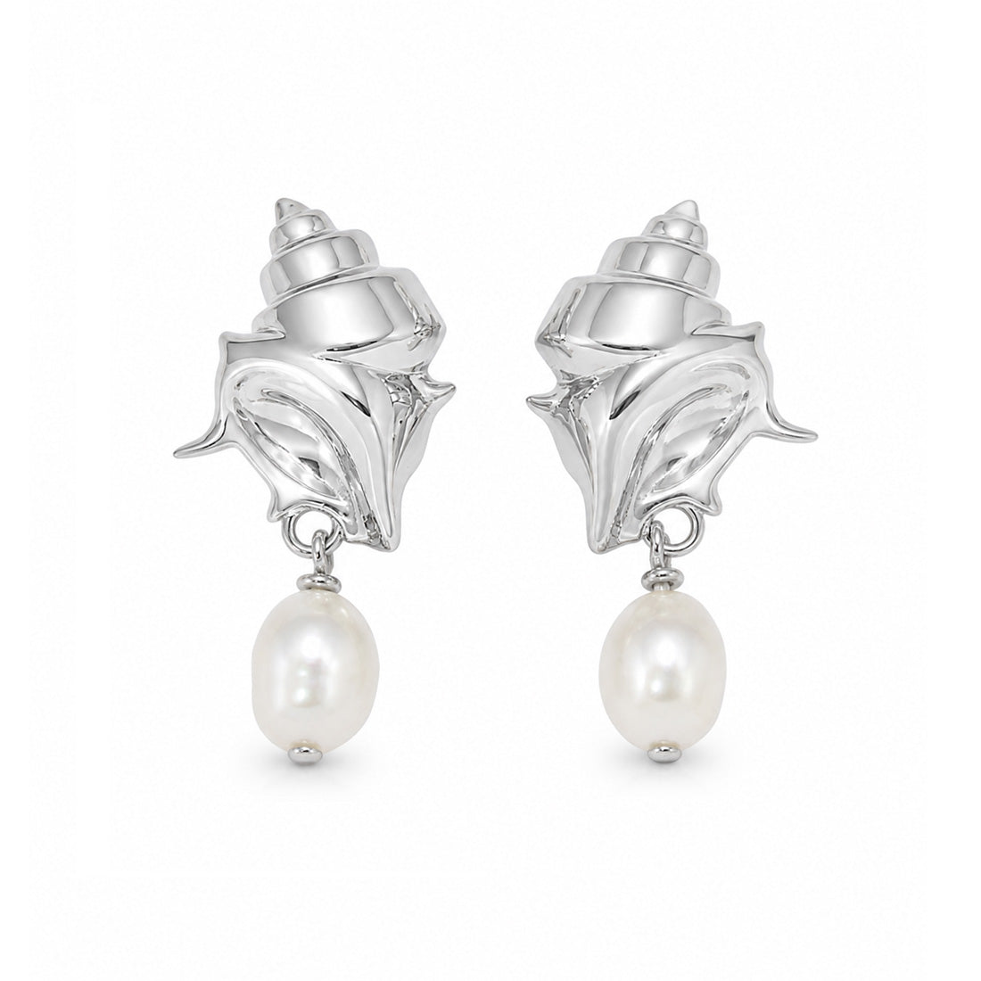 Boucles d'Oreille Conque Écumia - Doré / Argenté