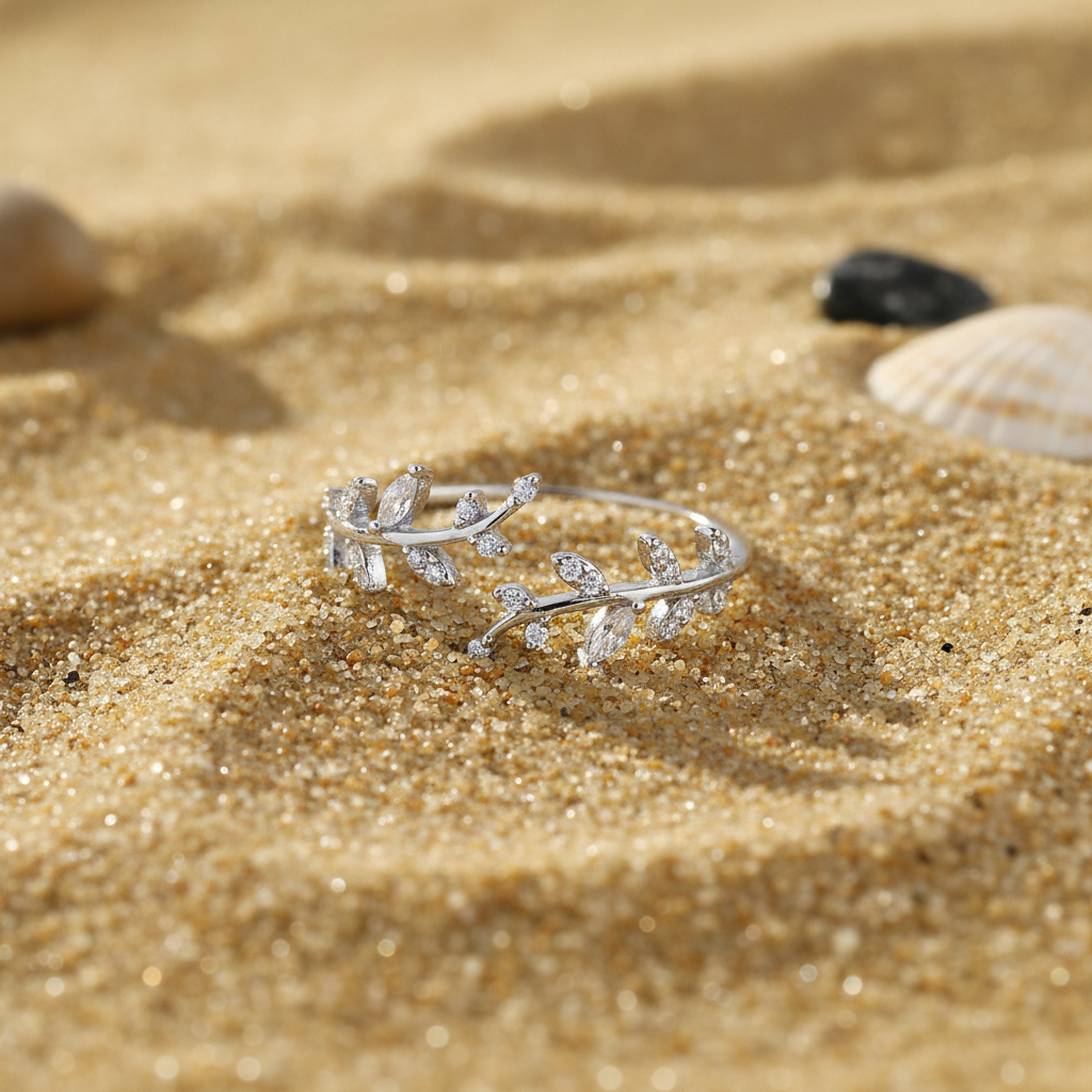 Bague Ajustable Couronne d'Olivier Olea - Argent Sterling 925