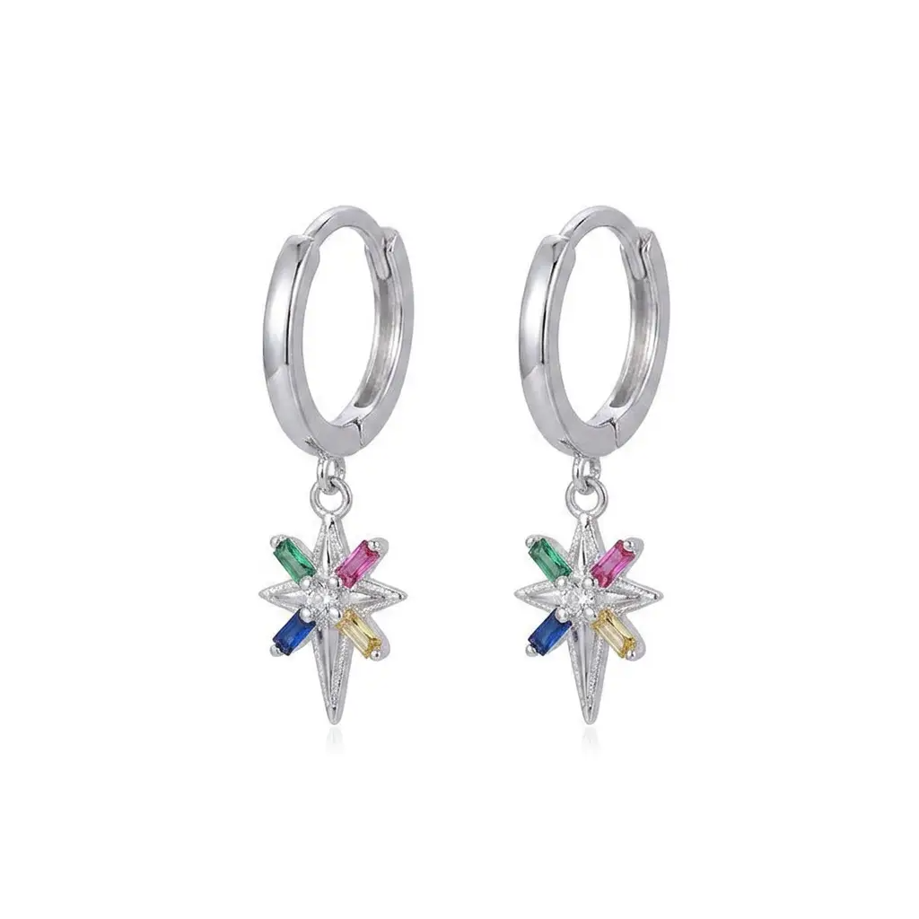 Boucles d'Oreille Étoiles Vives Stelline - Argent Sterling 925
