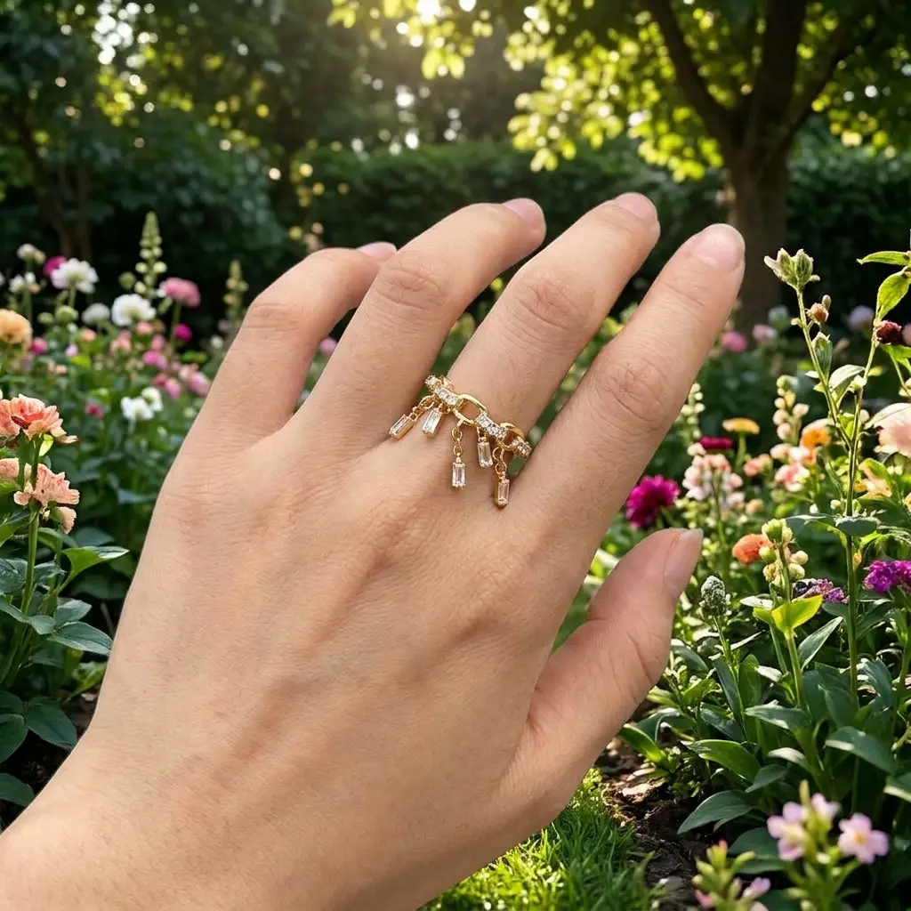 Bague Ajustable Ornée Gracieuse Nyxora - Argent Sterling 925
